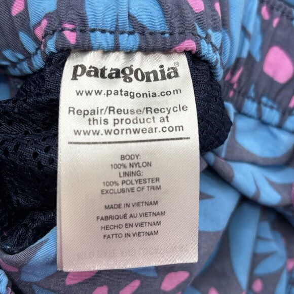 Patagonia Womens Small Barely Baggies 2.5" Shorts Pollen Confetti Dolomite Blue - Picture 16 of 16